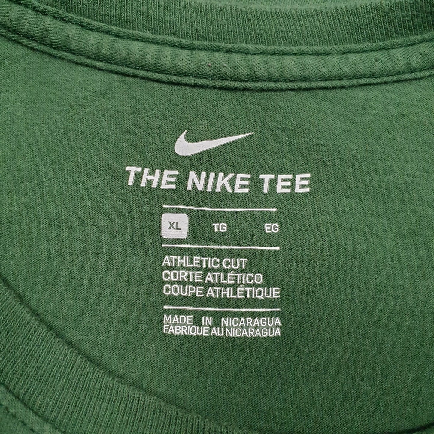 Mens Green Nike Spellout  T Shirt