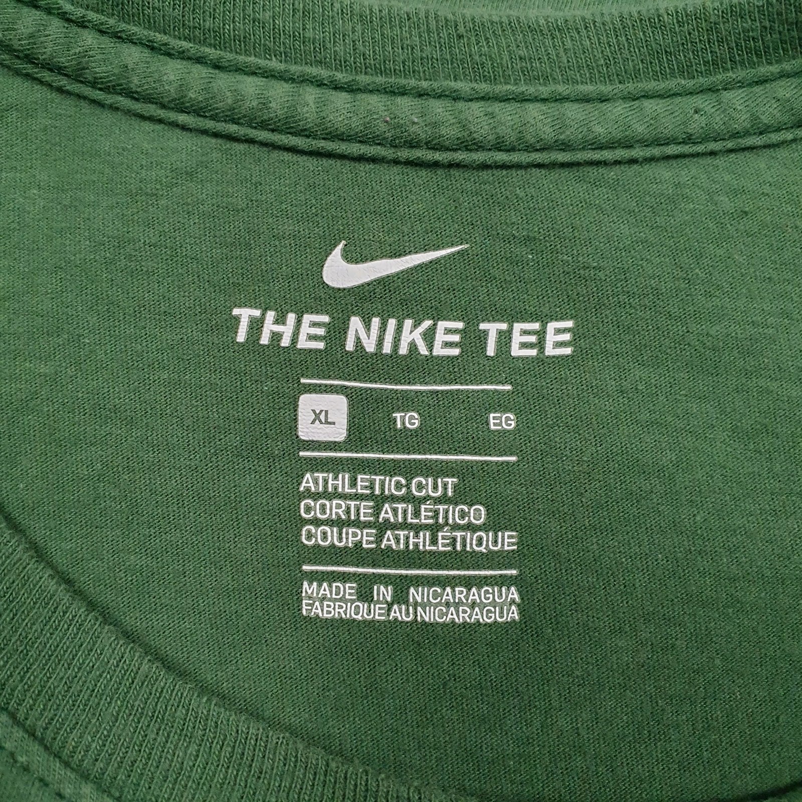 Mens Green Nike Spellout  T Shirt