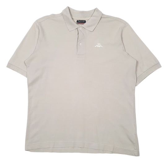 Mens Beige Kappa  Short Sleeve Polo Shirt