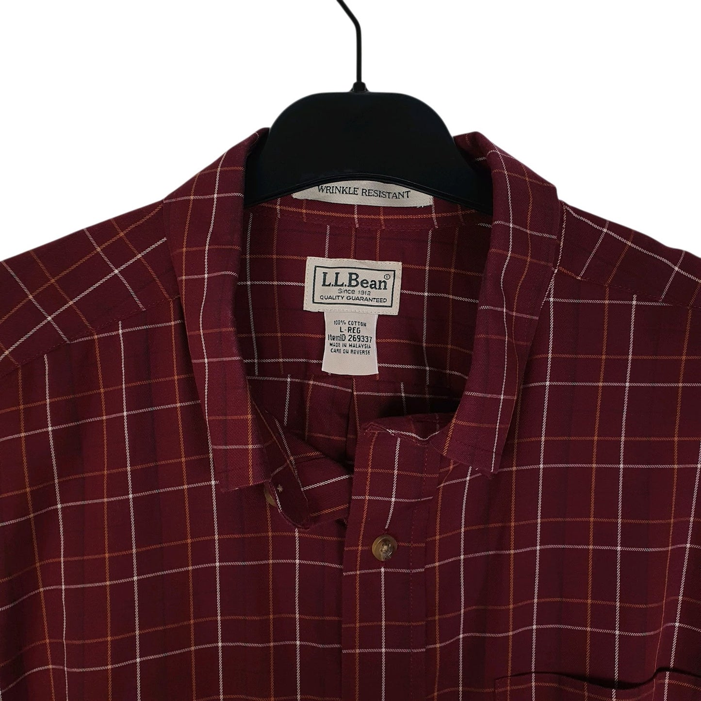 Mens Burgundy L.L.Bean   Shirt