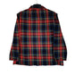 Womens Navy Unbranded Plaid Flannel Jacket  Shirt