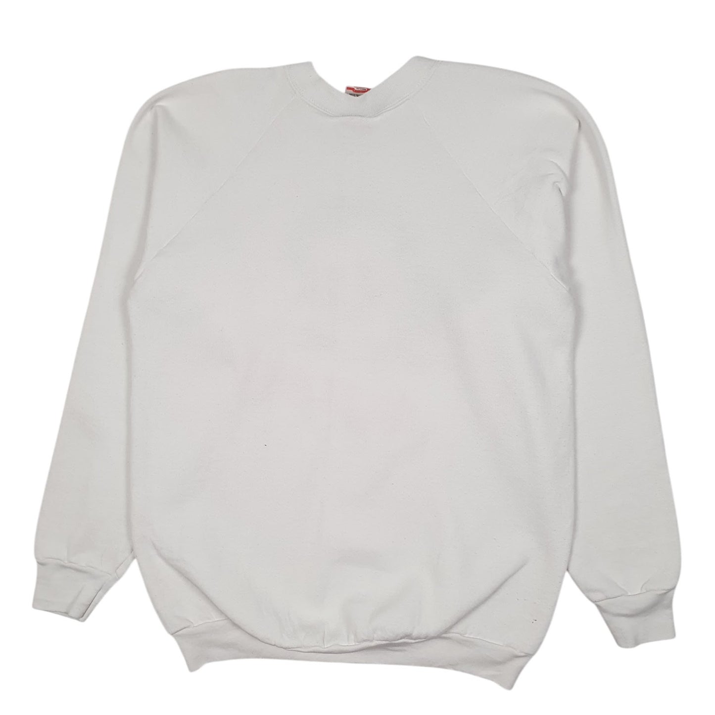 Mens White Fruit Of The Loom Edgar Allen Poe Vintage 90s Crewneck Jumper