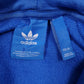Mens Blue Adidas Spellout Hoodie Jumper