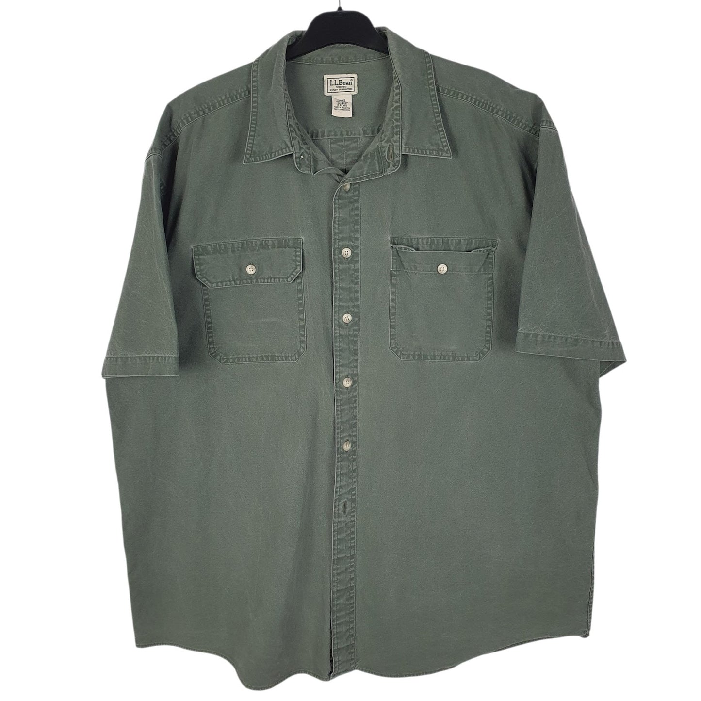 Mens Green L.L.Bean  Short Sleeve Shirt