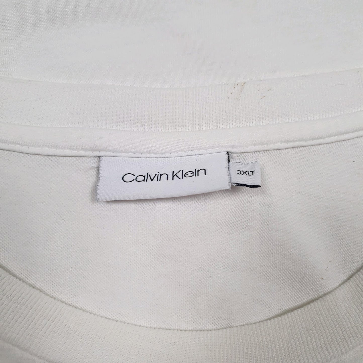 Mens White Calvin Klein   T Shirt