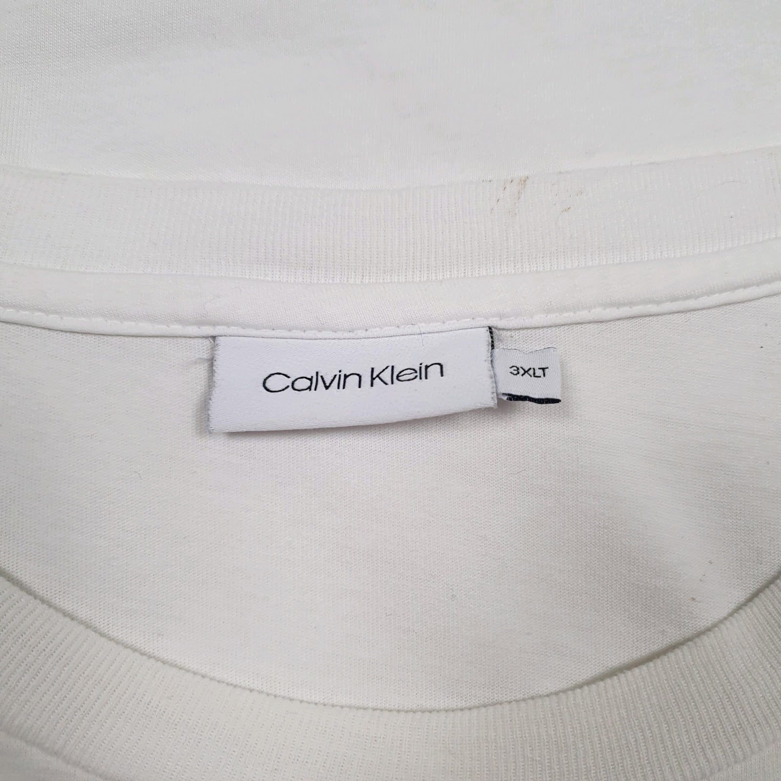 Mens White Calvin Klein   T Shirt