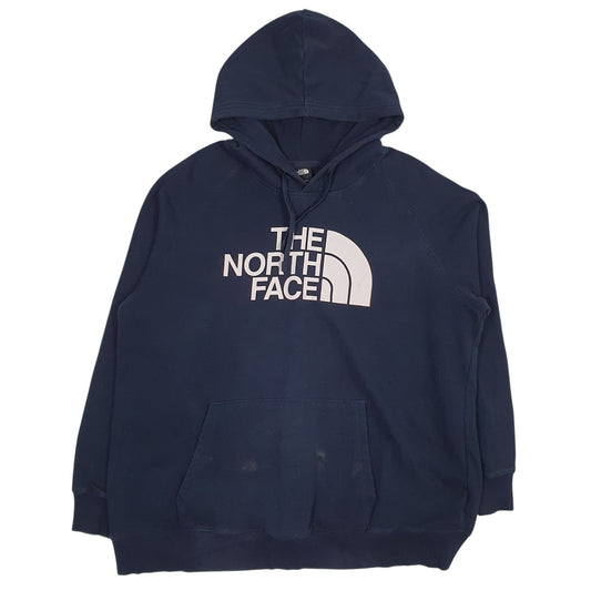 Womens Navy The North Face Spellout Hoodie Jumper