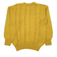 Womens Yellow Champion Vintage Cable Knit Crewneck Jumper