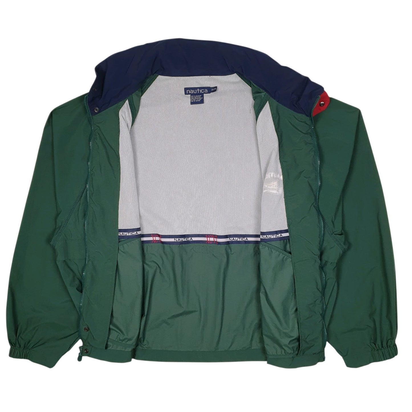 Mens Green Nautica Vintage 90s Sailing  Coat