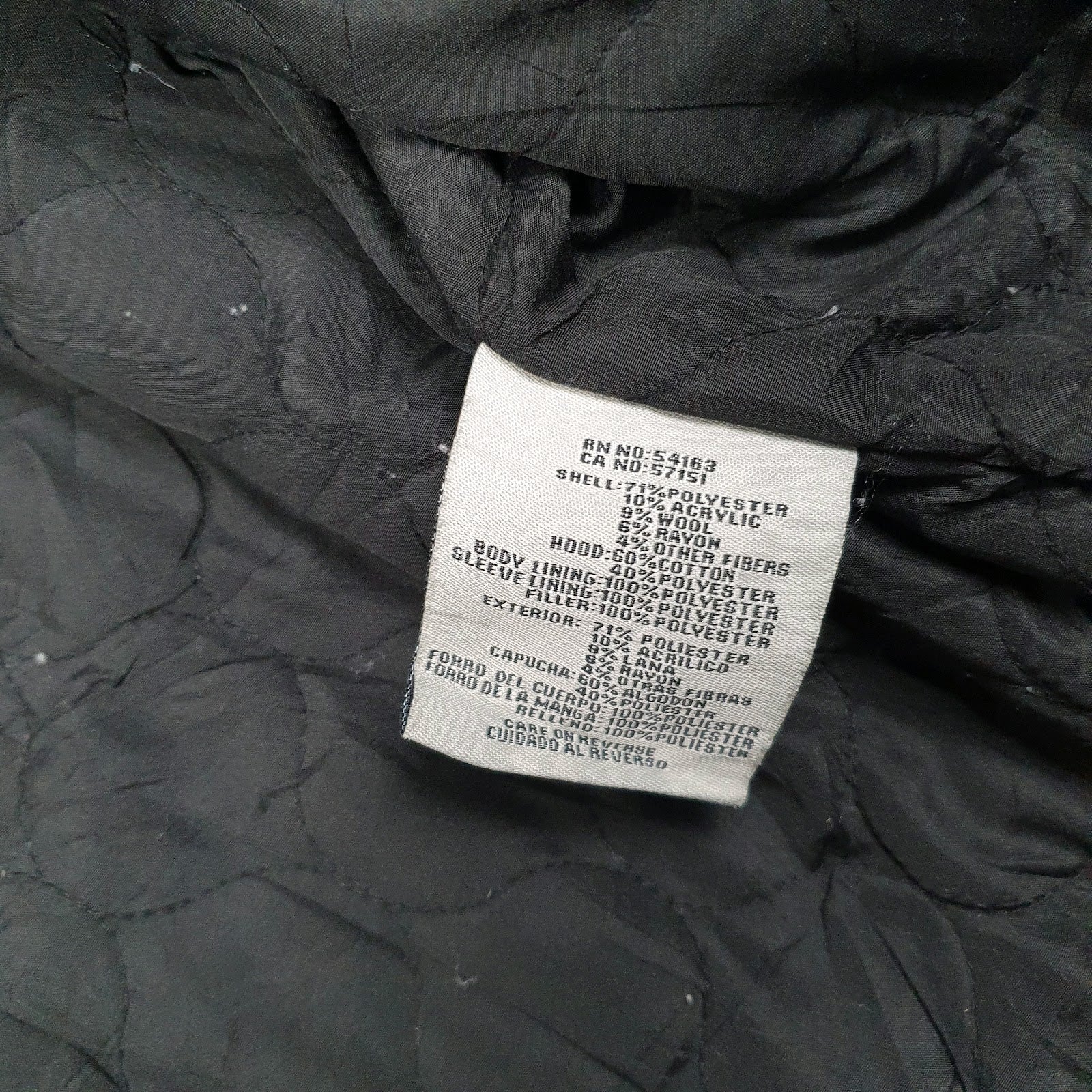 Mens Black Levis Military Bomber Hoodie  Coat