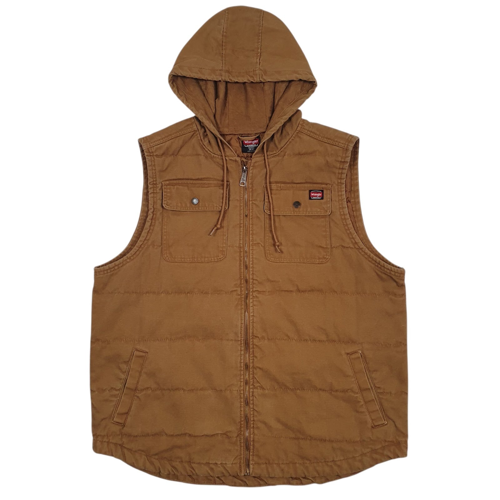 Mens Brown Wrangler Workwear Padded  Coat