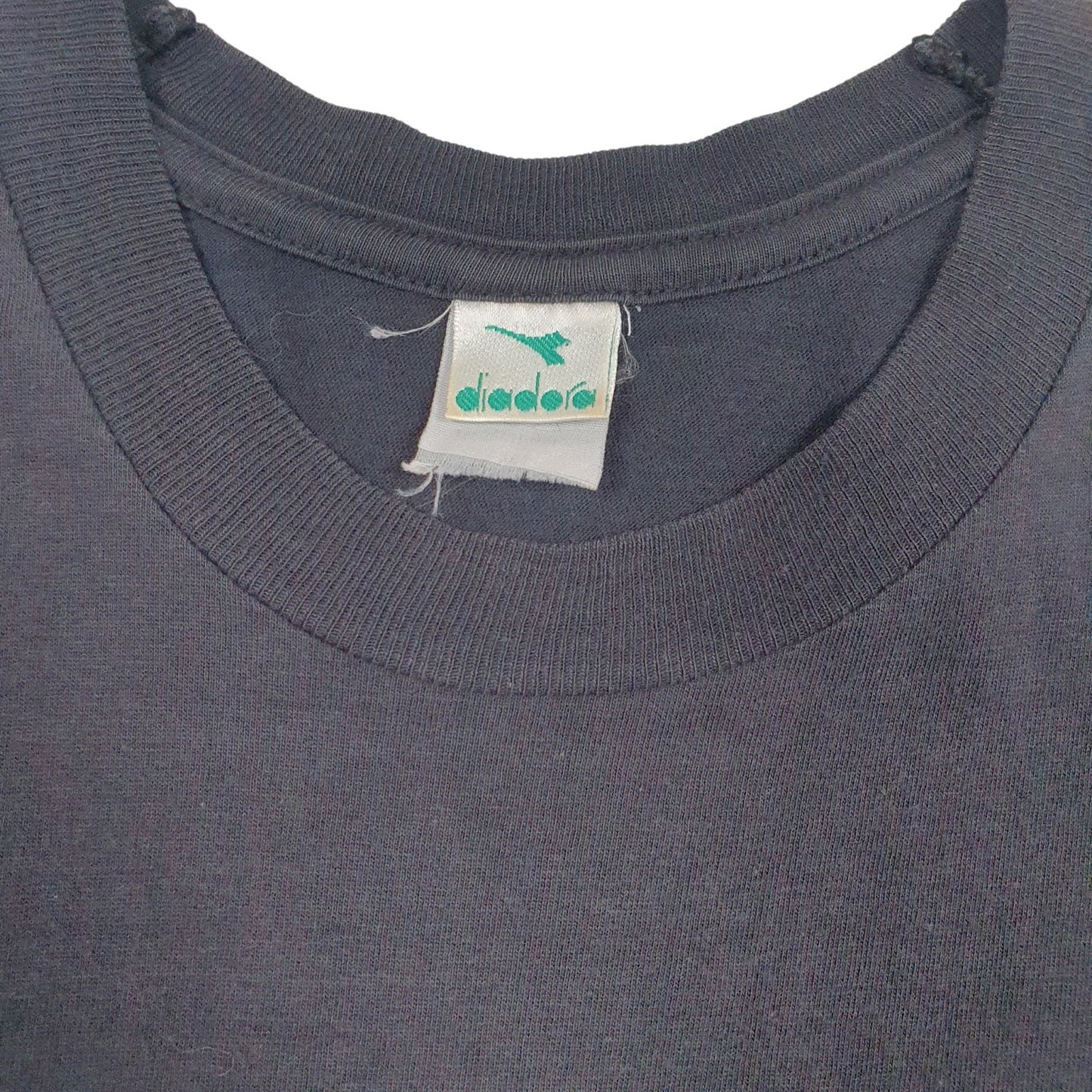 Mens Grey Diadora Vintage Spellout  T Shirt
