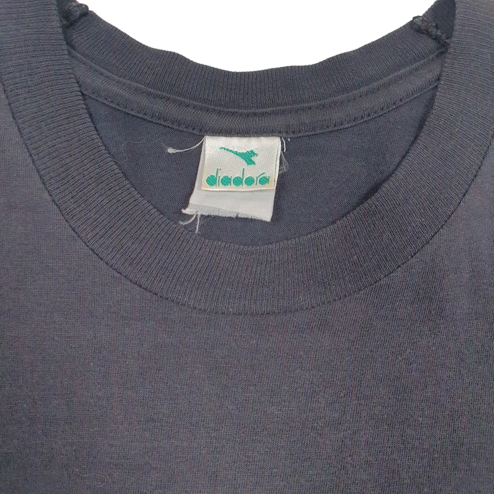 Mens Grey Diadora Vintage Spellout  T Shirt