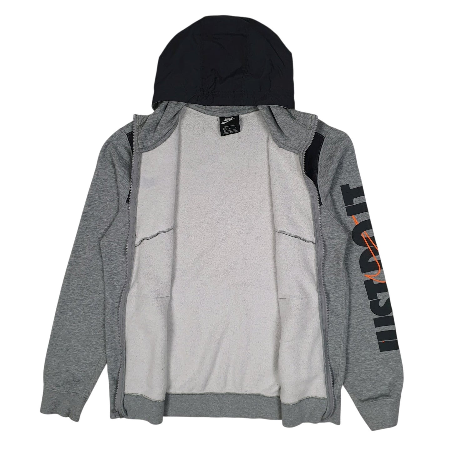 Mens Grey Nike Hoodie Full Zip Jumper
