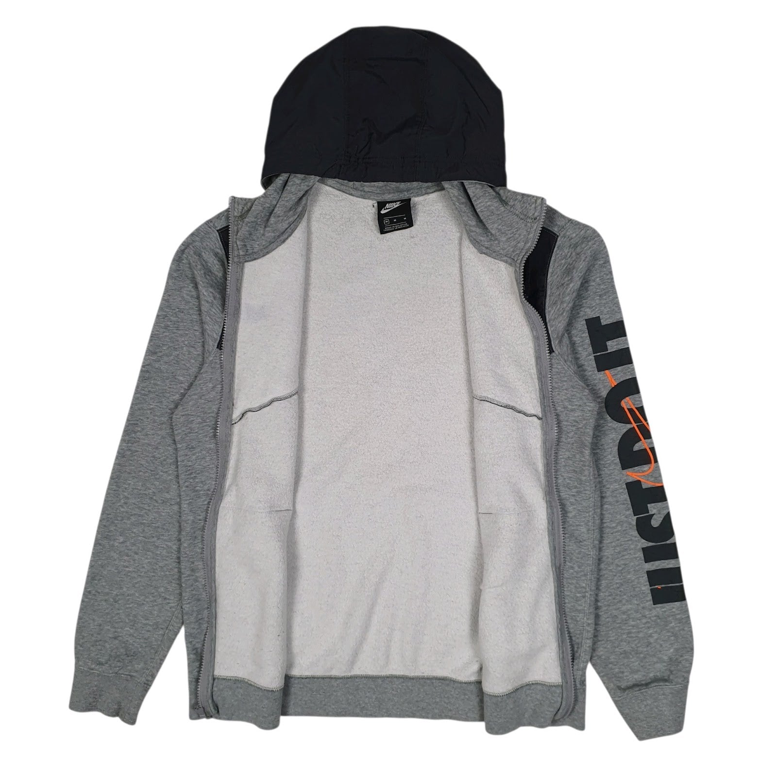 Mens Grey Nike Hoodie Full Zip Jumper