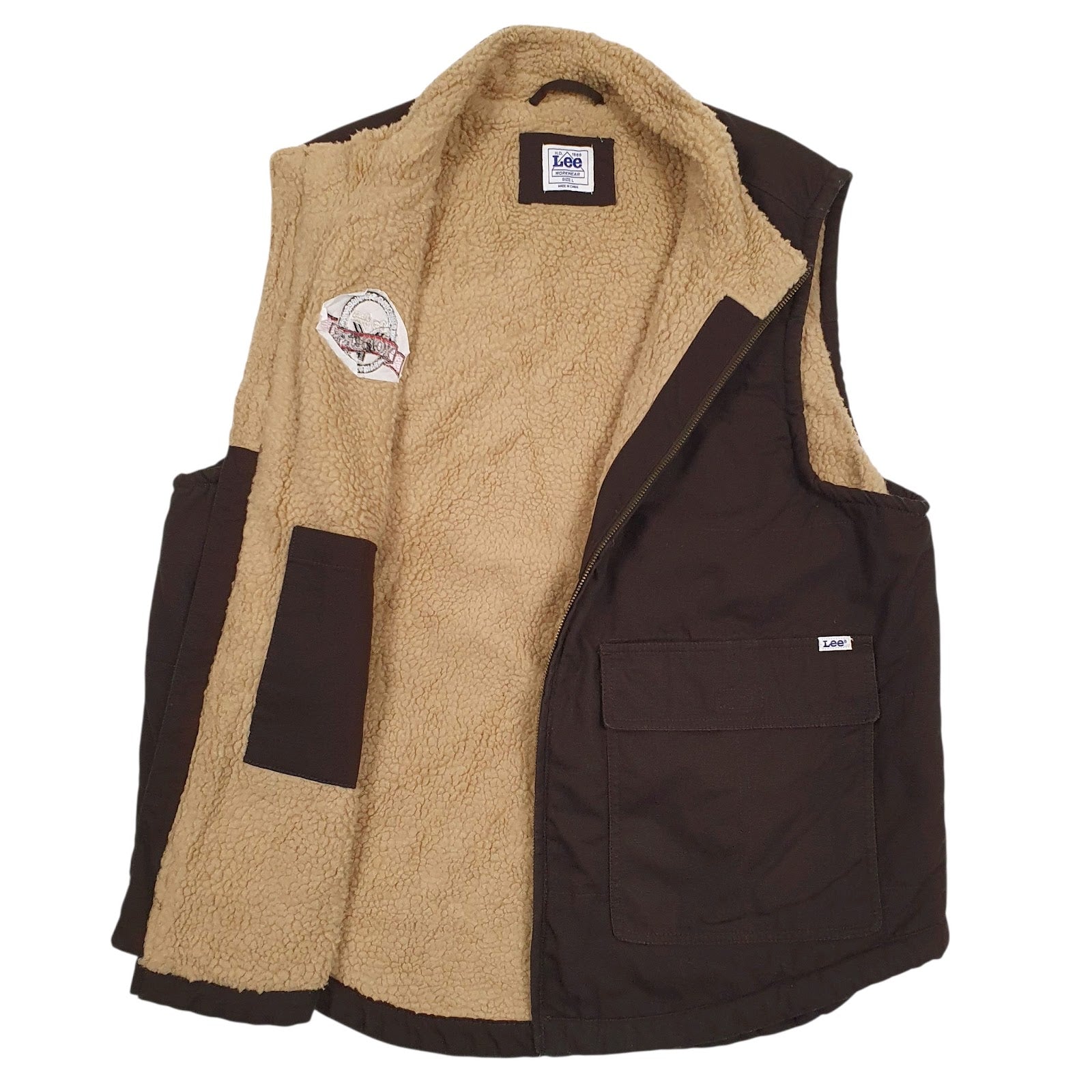 Mens Brown Lee Sherpa Lined  Coat