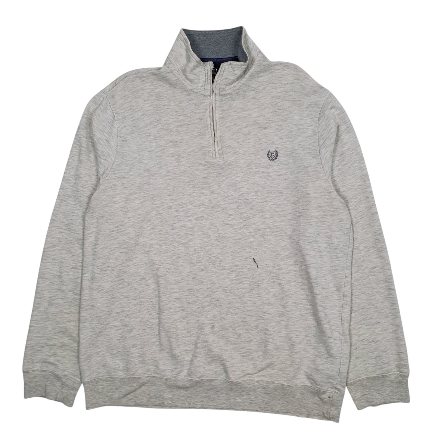 Mens Grey Chaps  Quarter Zip Jumper