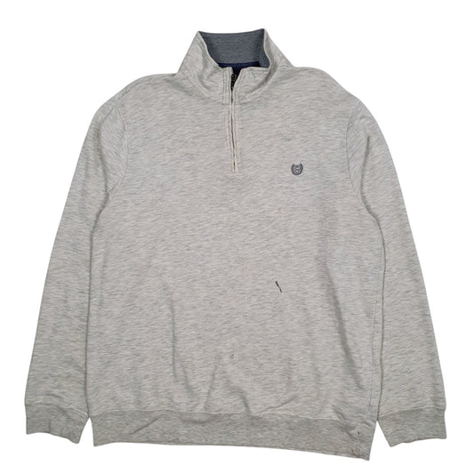 Mens Grey Chaps  Quarter Zip Jumper