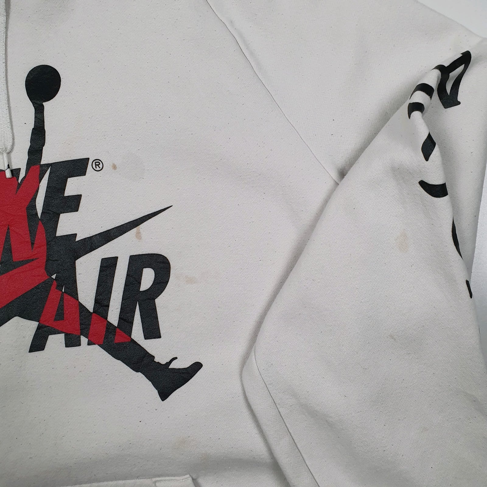 Mens White Nike Air Jordan Basketball Hoodie Jumper