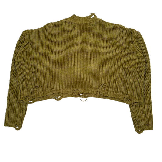 Womens Green Zara Cropped Knit Crewneck Jumper