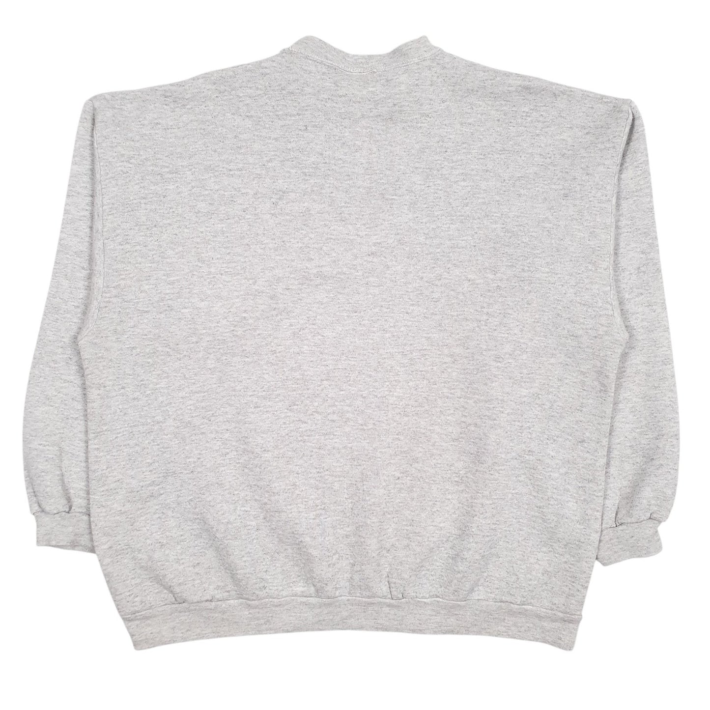 Mens Grey Tultex Graphic Vintage 90s Crewneck Jumper