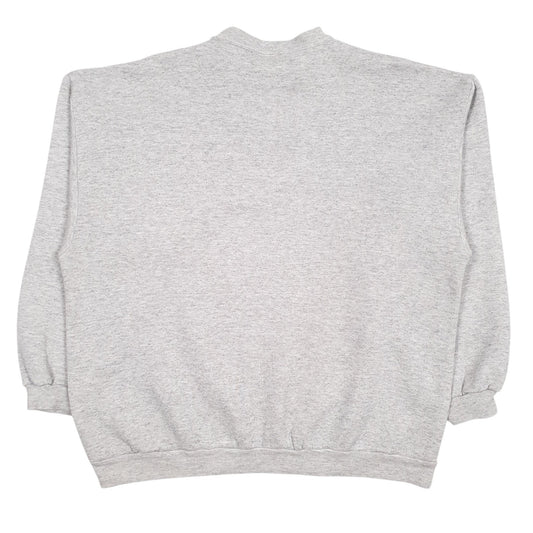 Mens Grey Tultex Graphic Vintage 90s Crewneck Jumper