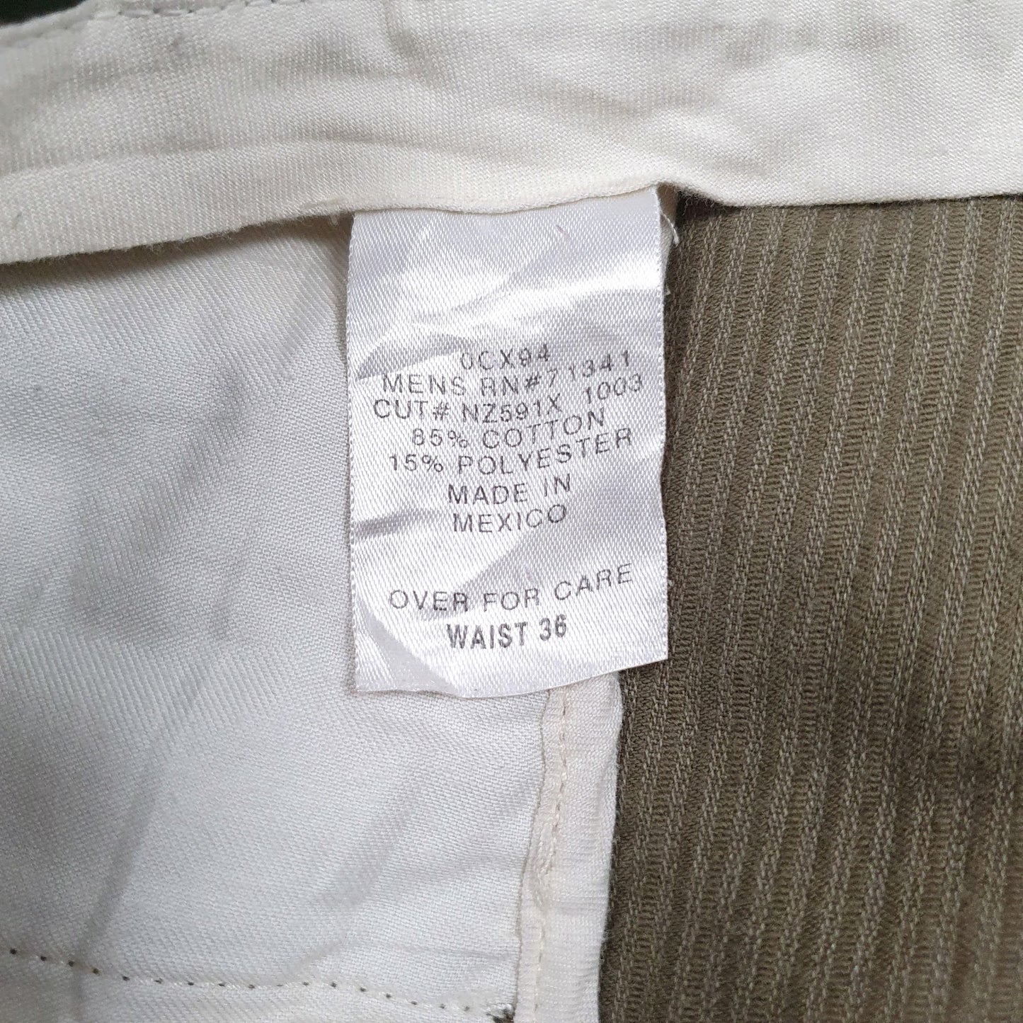Mens Green L.L. Bean Pleated  Trousers