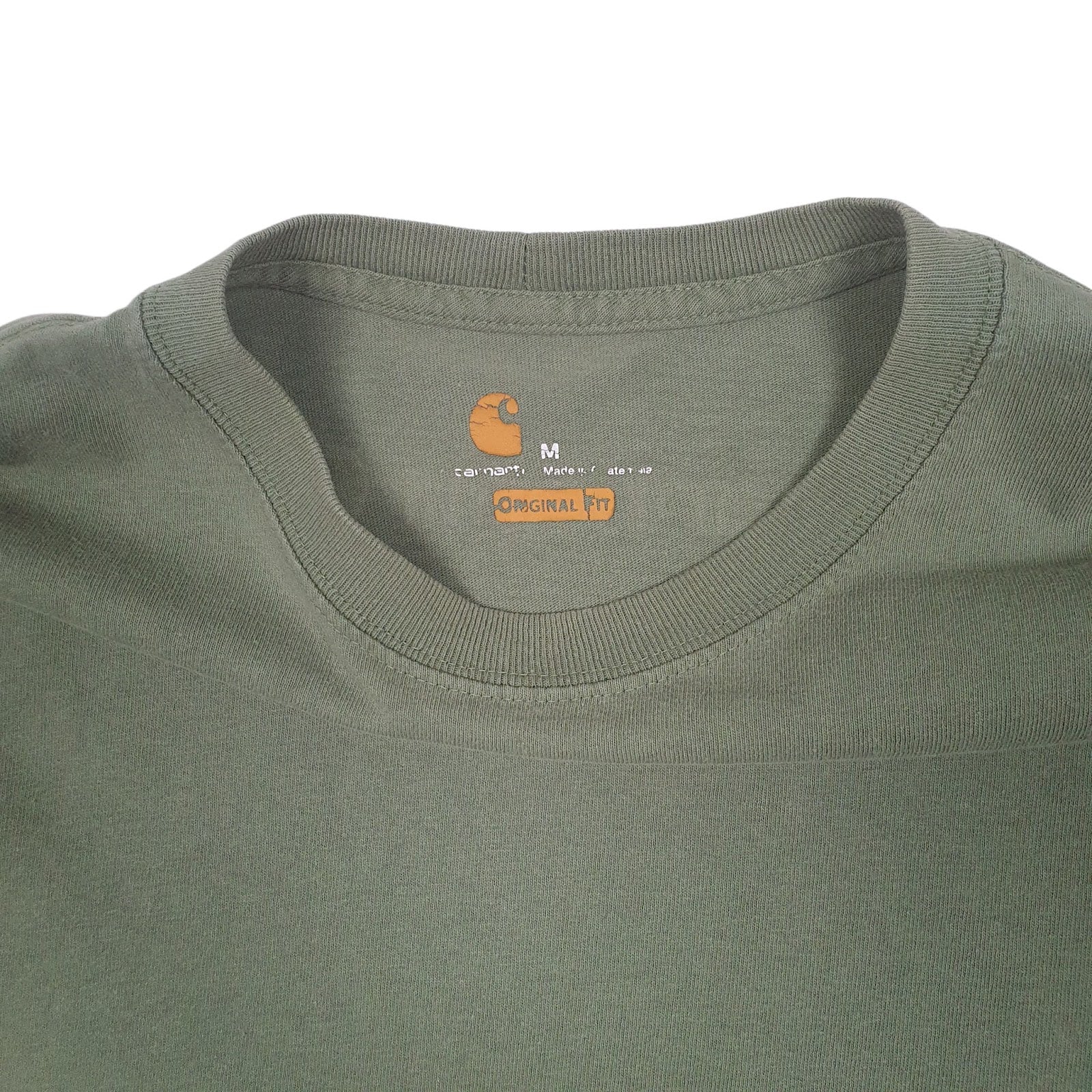 Mens Green Carhartt   T Shirt