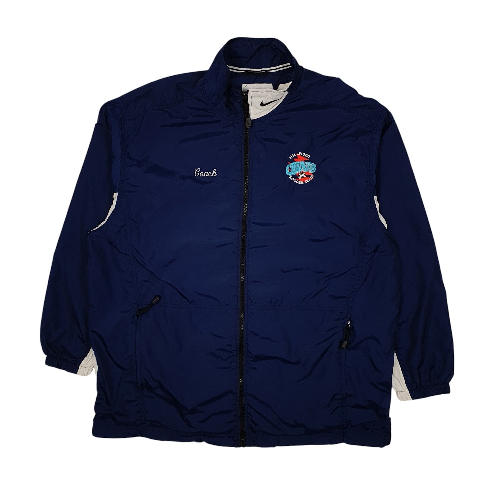 Mens Navy Nike Vintage 90s Chargers  Coat