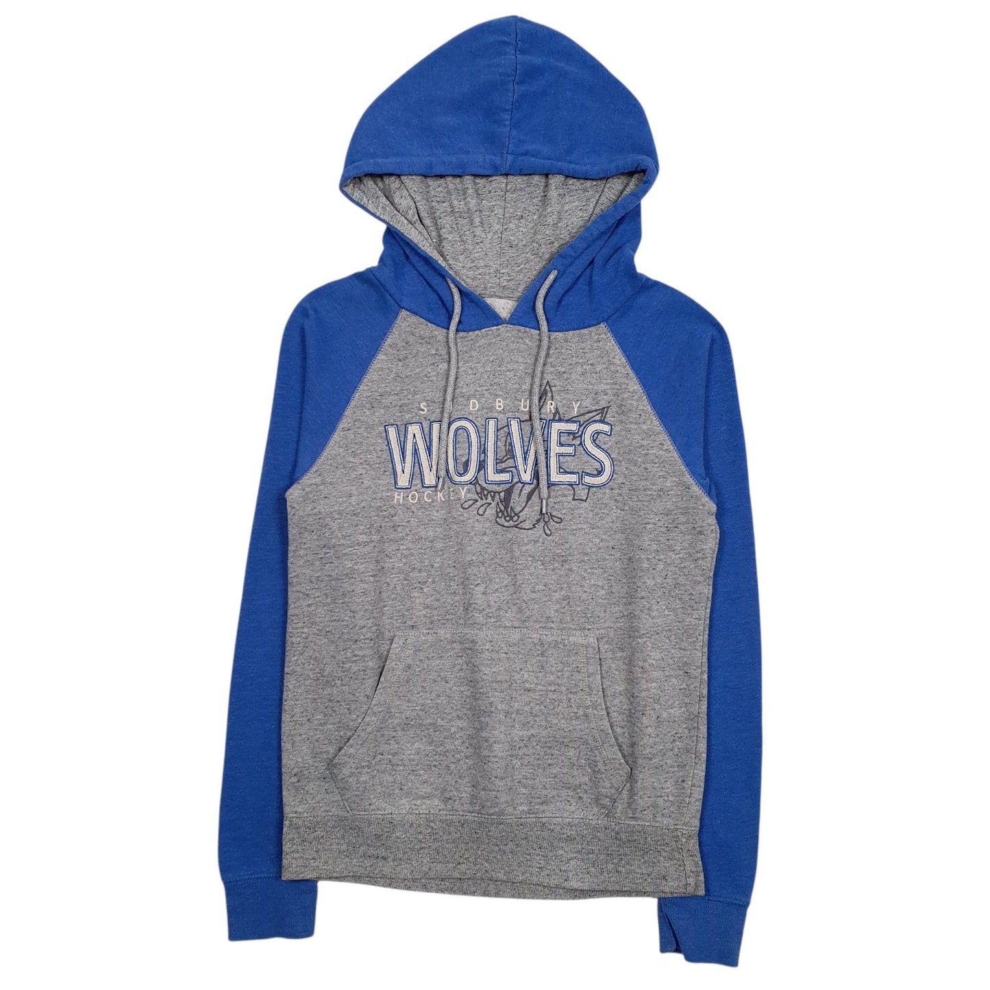 Womens Grey Campus Crews Sudbury Wolves Hockey Hoodie Jumper