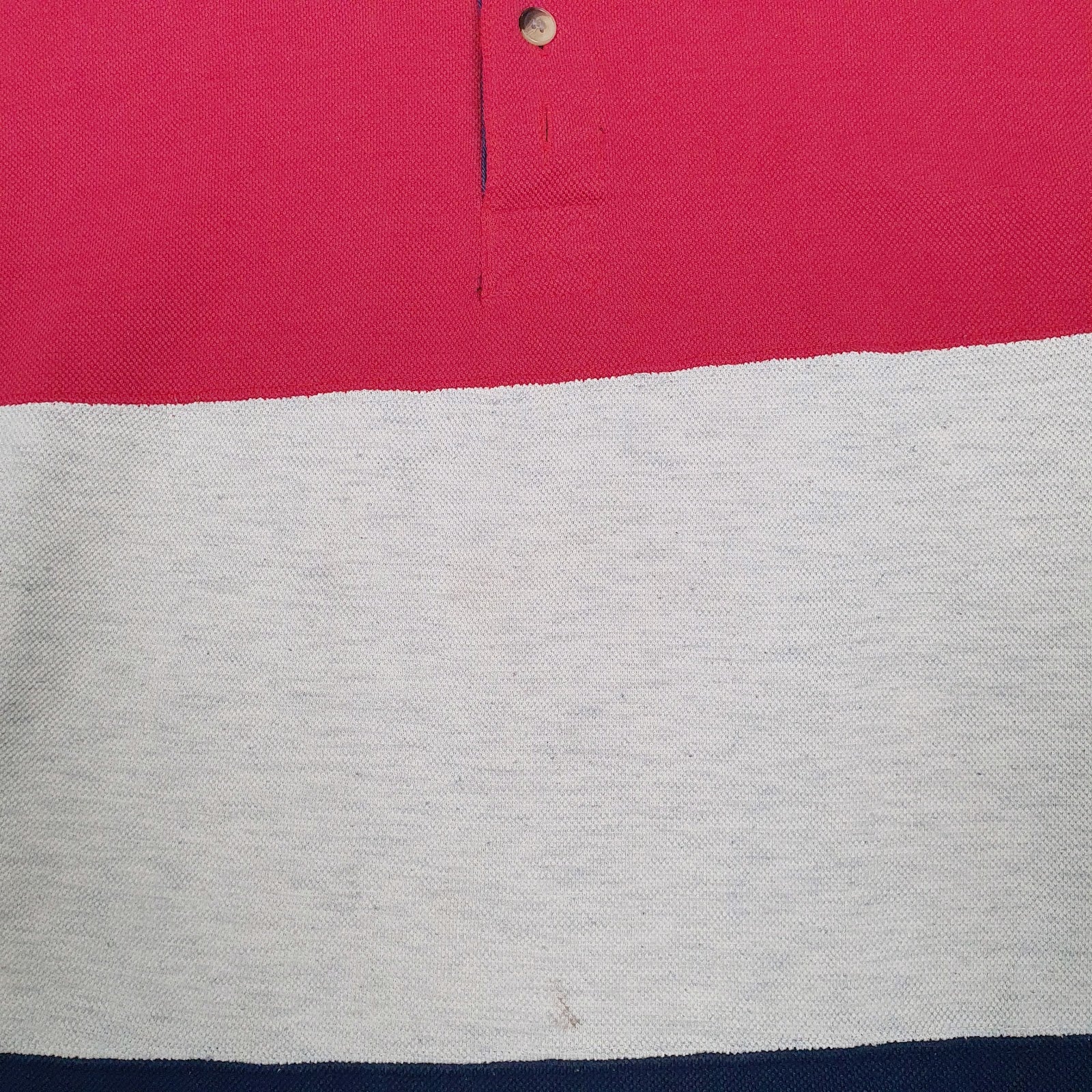 Mens Red Unbranded Rugby  Polo Shirt
