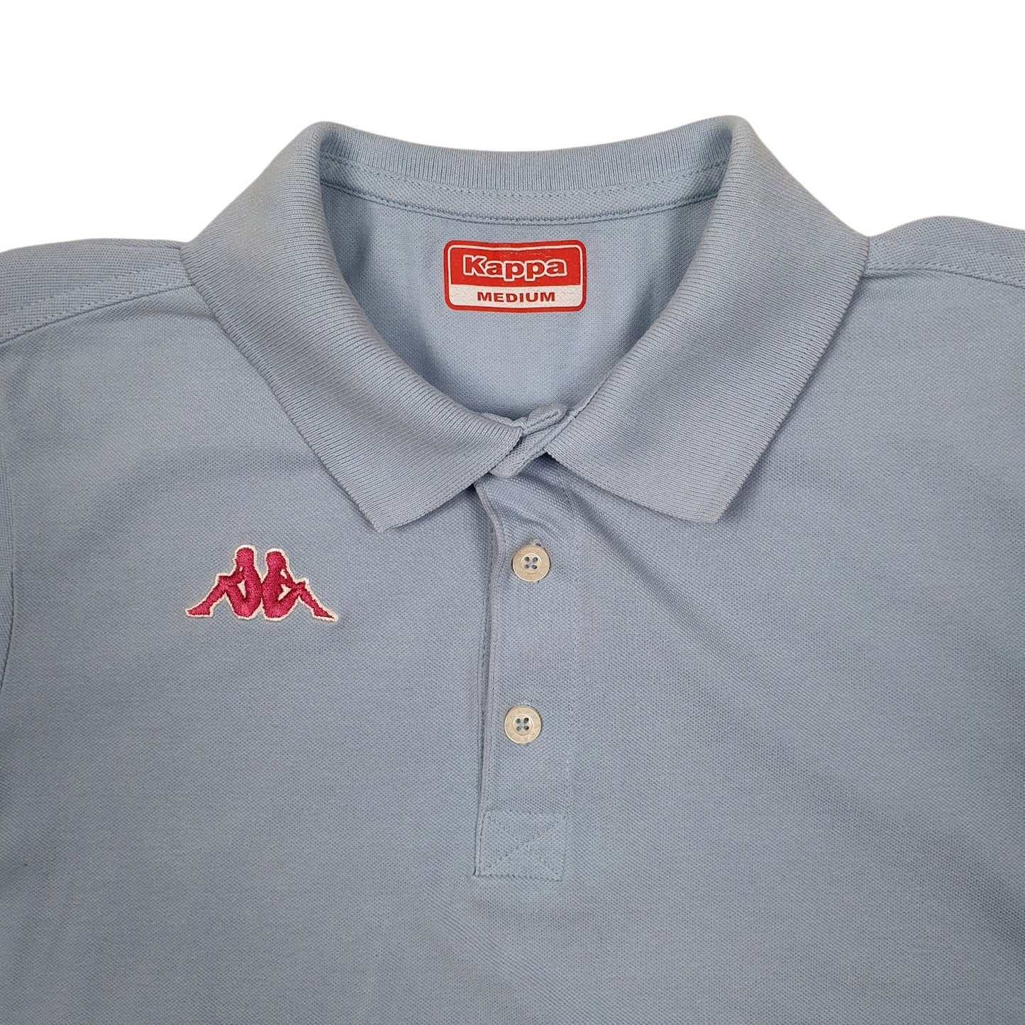Mens Blue Kappa  Hoodie Polo Shirt