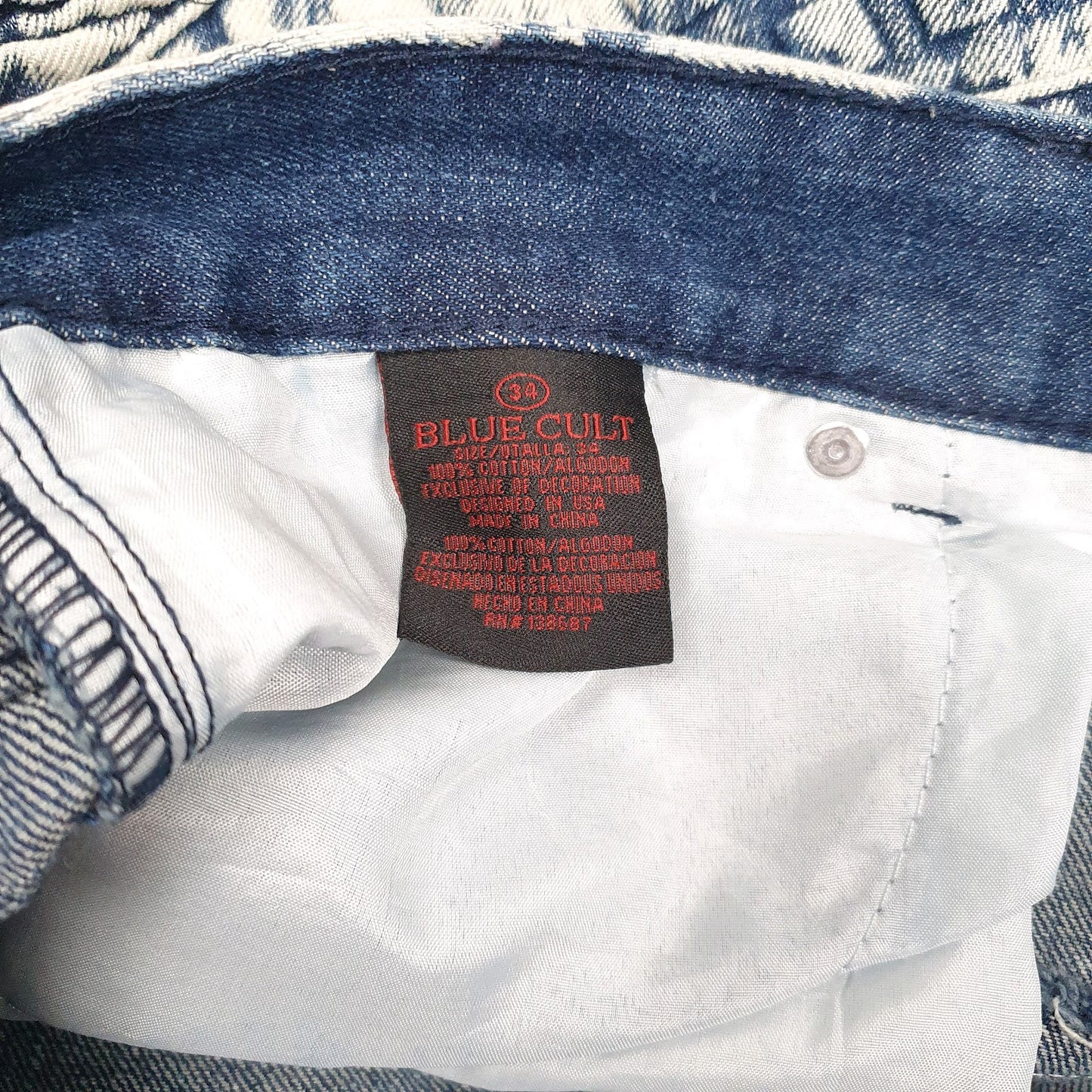Mens Blue Blue Cult Distressed  Shorts