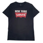 Mens Black Levis Spellout Short Sleeve T Shirt