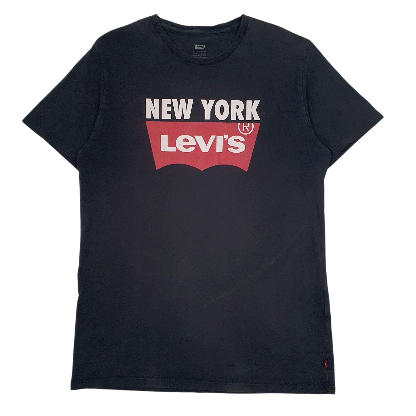 Mens Black Levis Spellout Short Sleeve T Shirt