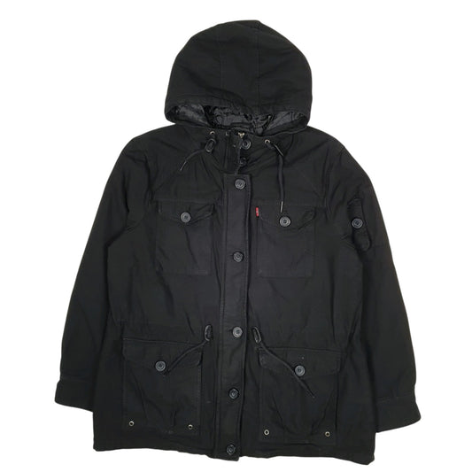 Womens Black Levis Windbreaker  Coat