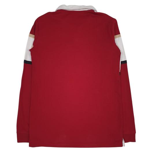 Mens Red Odd Furure Rugby Spellout  Polo Shirt