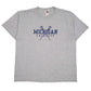 Mens Grey Fruit Of The Loom Michigan Lacrosse Short Sleeve T Shirt