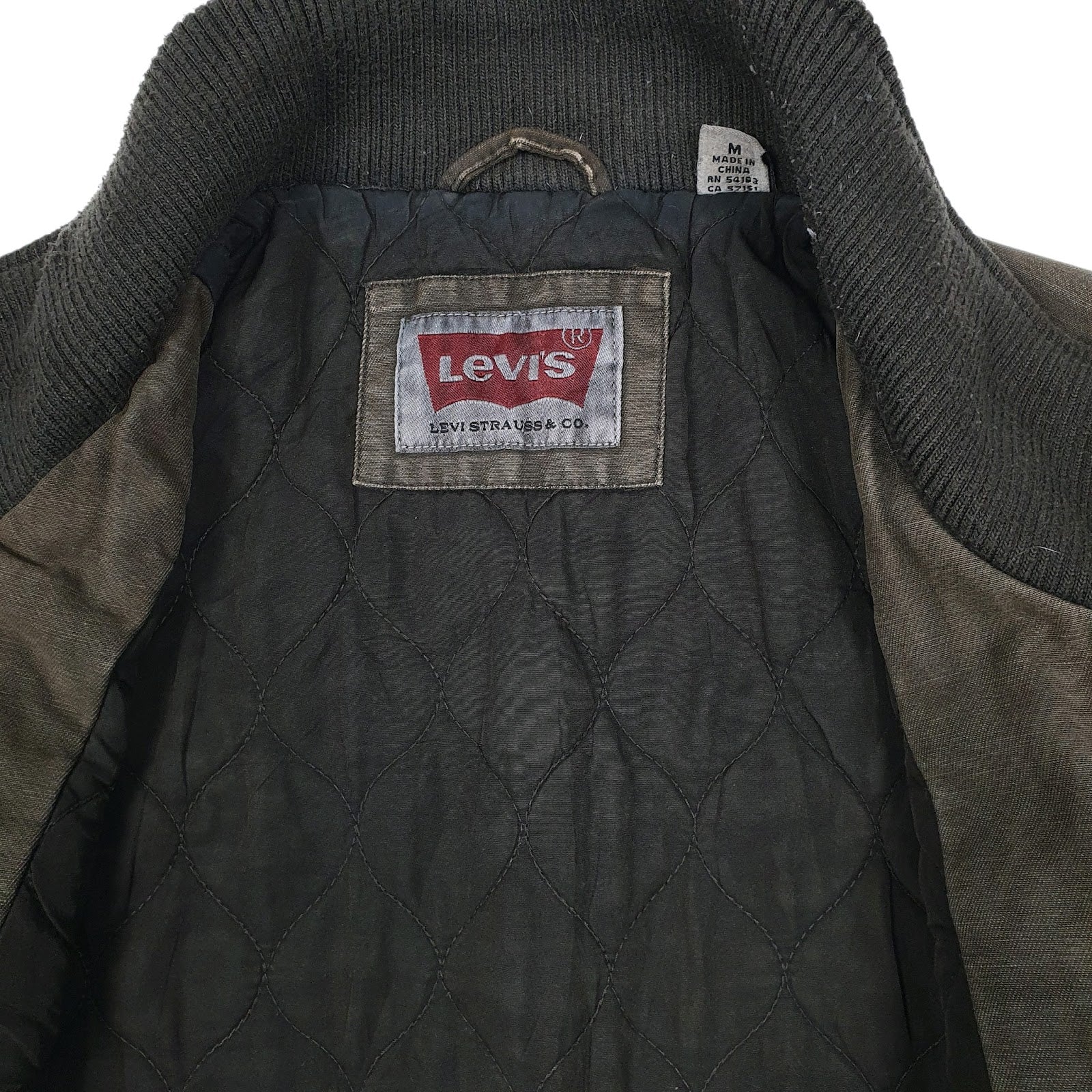 Mens Brown Levis Bomber Military  Coat