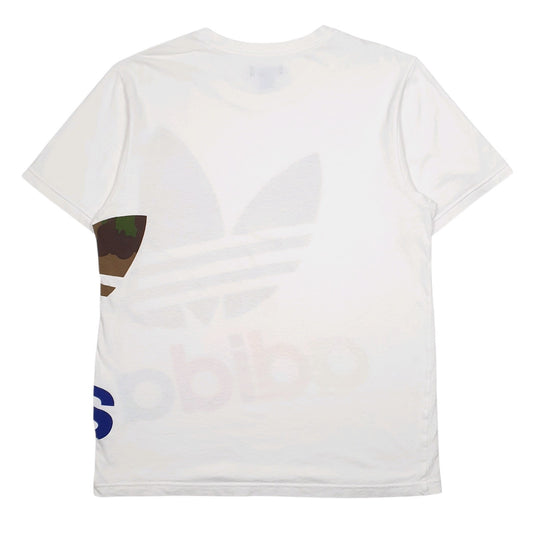 Mens White Adidas   T Shirt