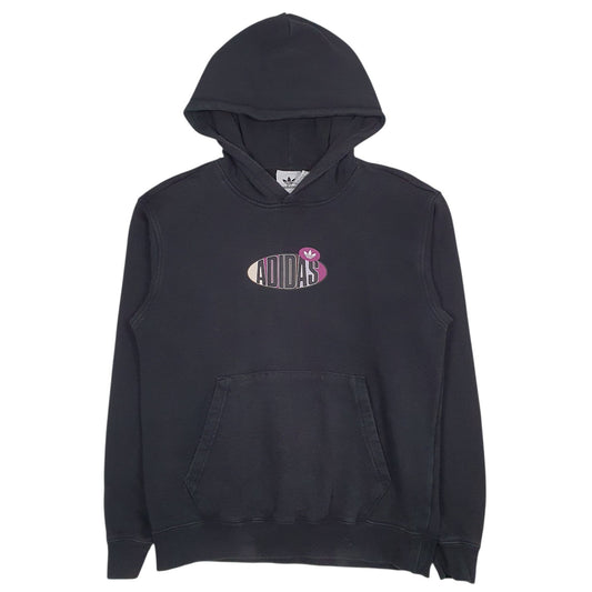 Mens Black Adidas Spellout Hoodie Jumper
