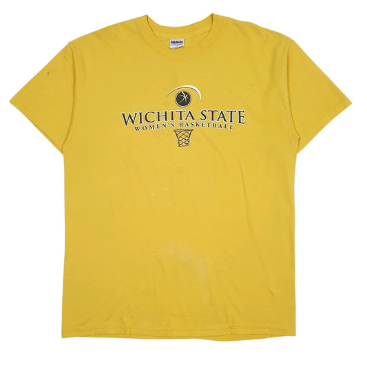 Mens Yellow Gildan Wichita State Short Sleeve T Shirt