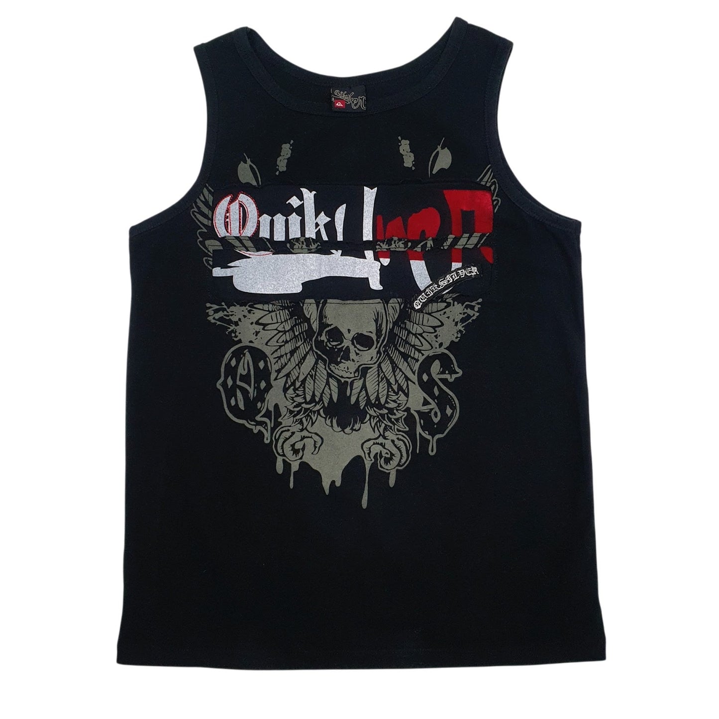 Mens Black Quick Silver Vest Short Sleeve T Shirt