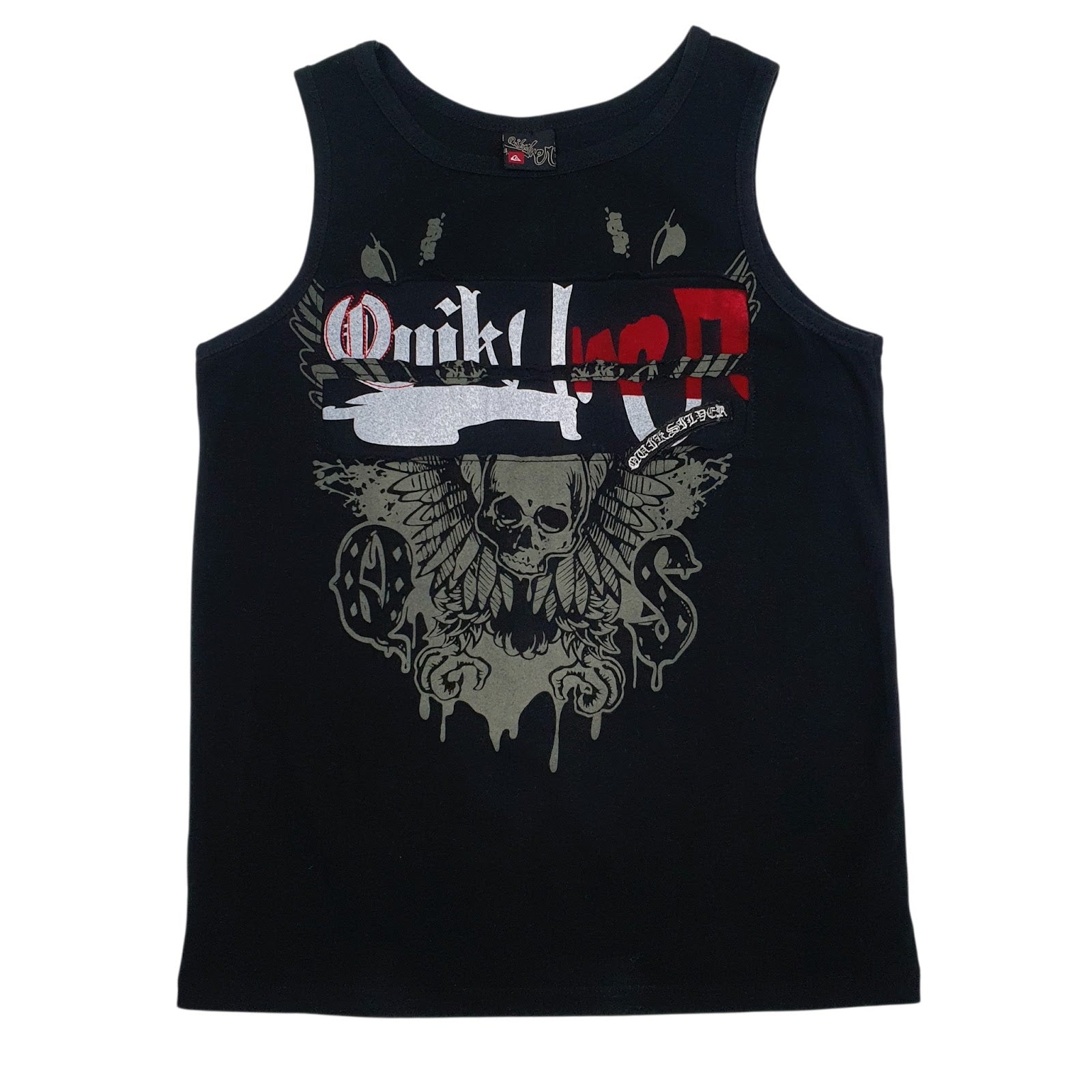Mens Black Quick Silver Vest Short Sleeve T Shirt