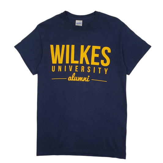 Mens Navy Gildan Wilkes University Short Sleeve T Shirt