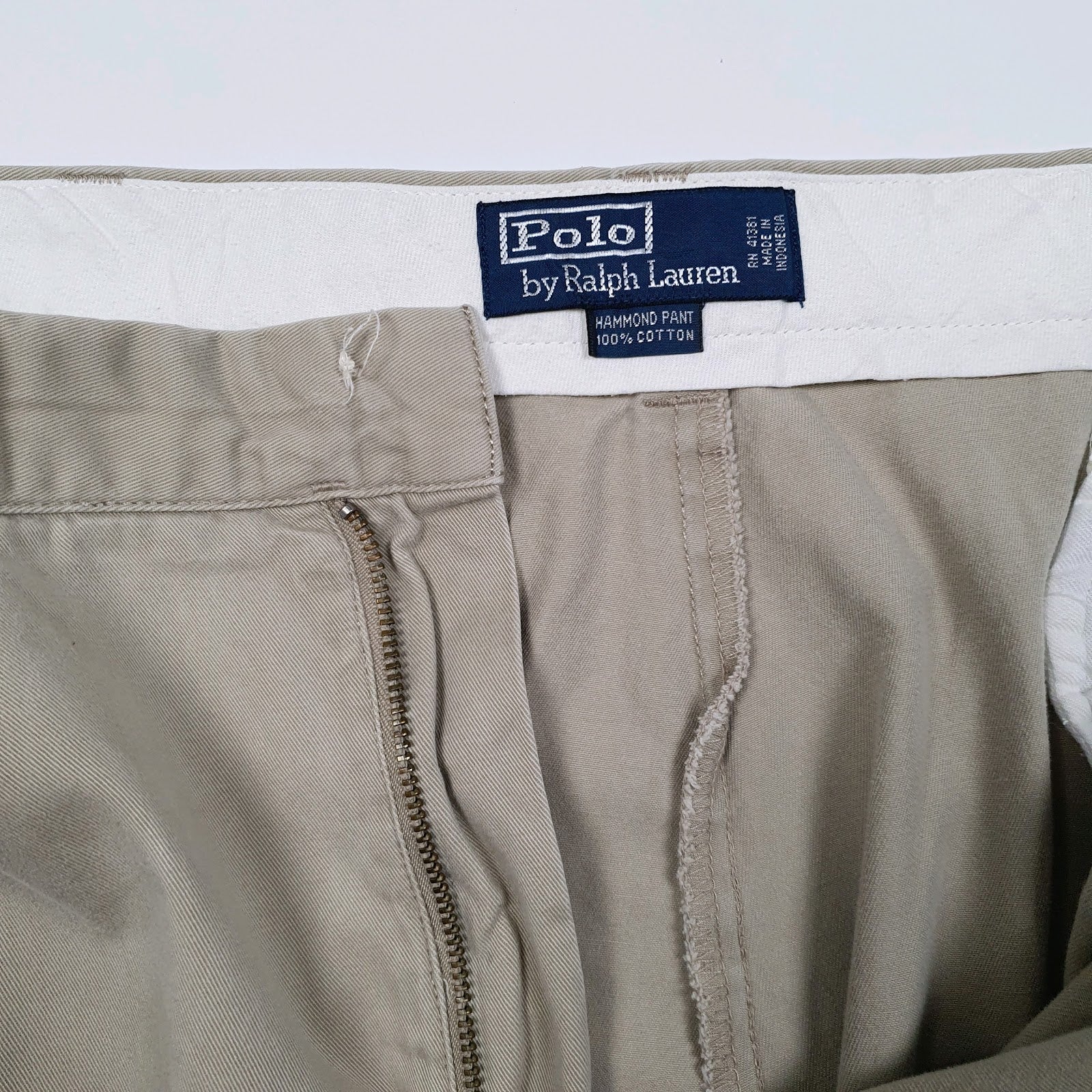 Mens Beige Polo Ralph Lauren Hammond Pant Double Pleated  Trousers