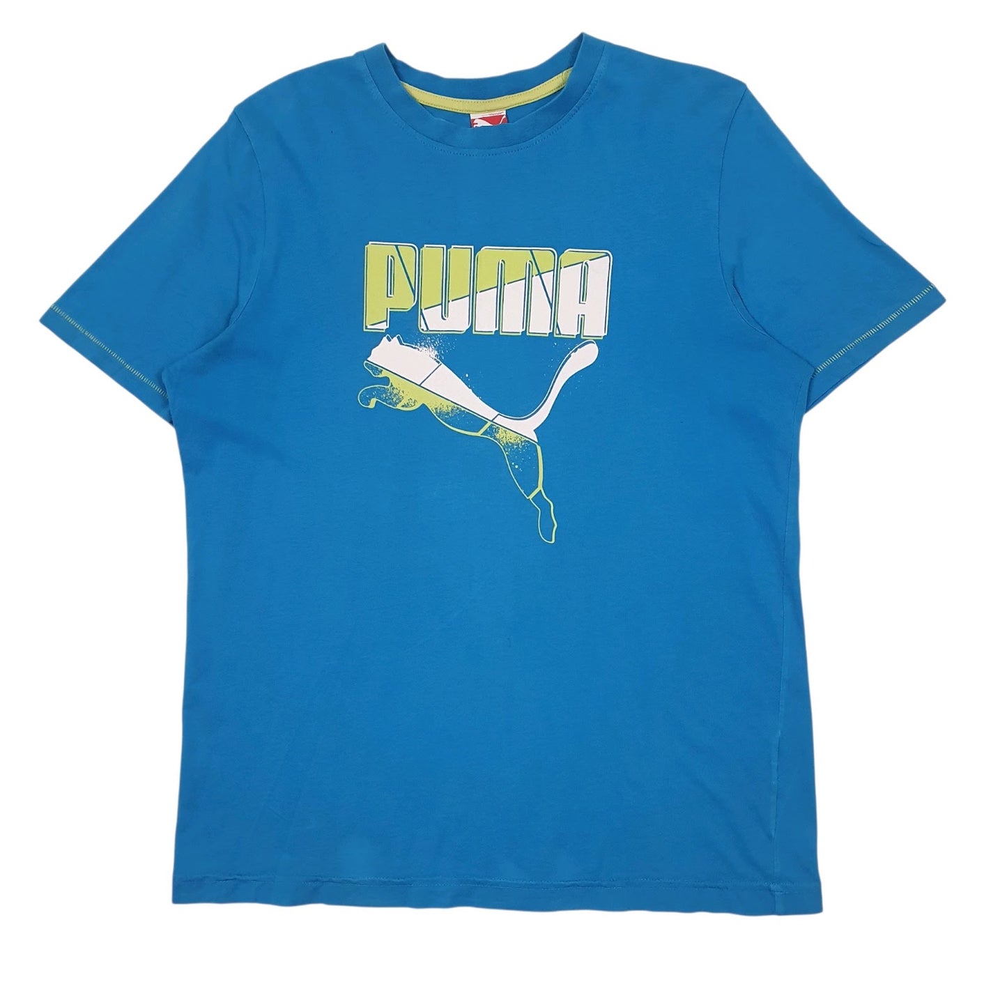 Womens White Puma Spellout Short Sleeve T Shirt