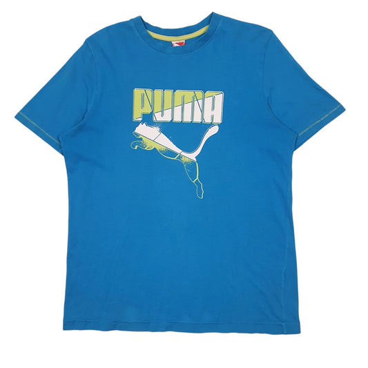 Womens White Puma Spellout Short Sleeve T Shirt