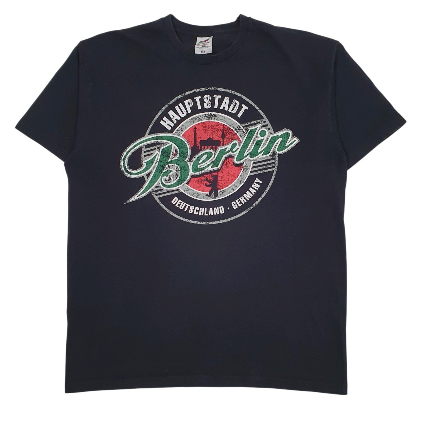 Mens Black Fruit Of The Loom Berlin Short Sleeve T Shirt