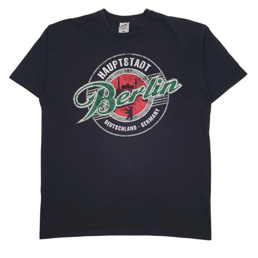 Mens Black Fruit Of The Loom Berlin Short Sleeve T Shirt